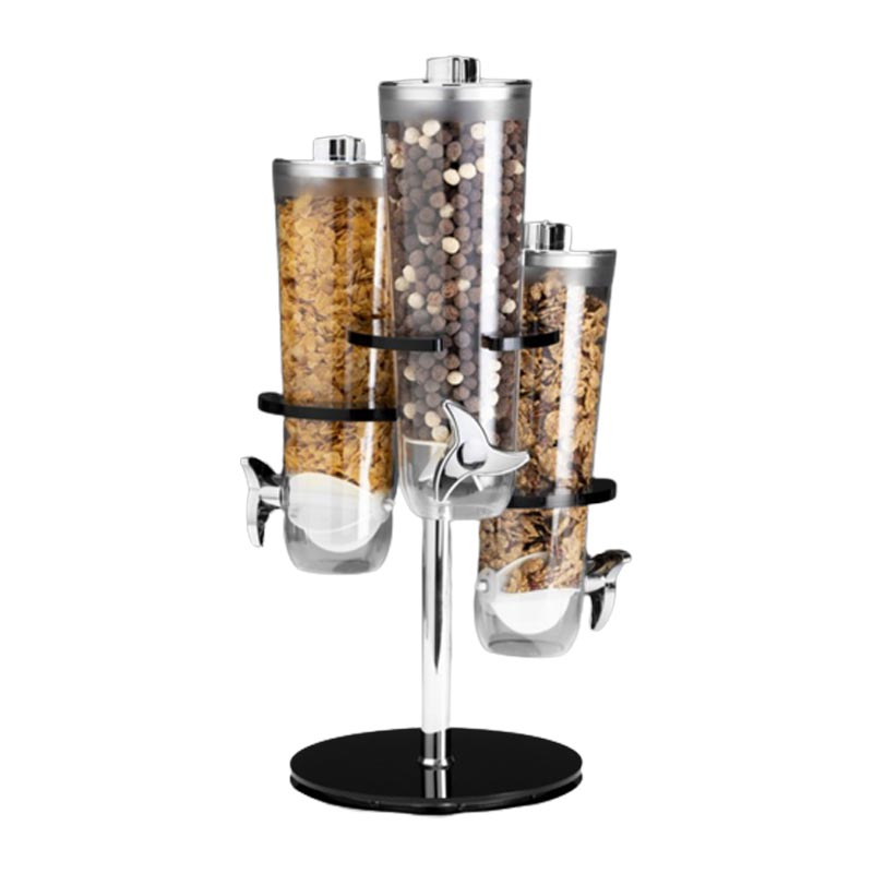 ZICCO ZCP 842 Akrilik Standlı Döner Cornfleks Aleti, 3’lü, 26x26xH:54 cm